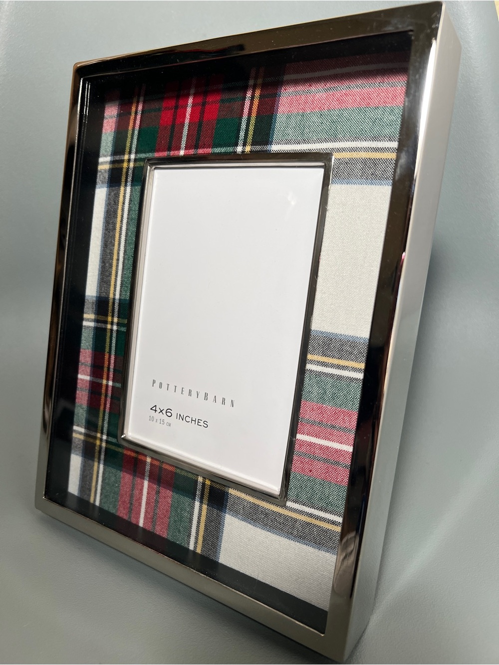Pottery Barn Stewart Plaid 4x6 Frame